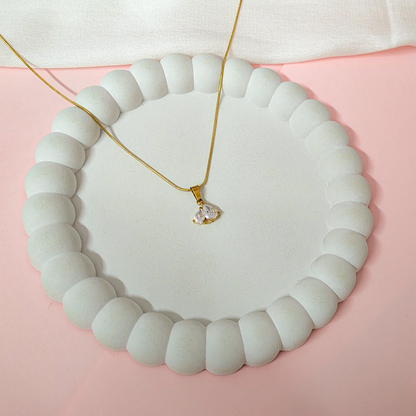AD Stone Dual Teardrop Pendant for Girls & Women's