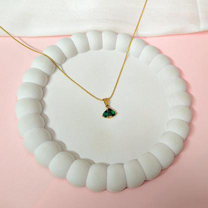 AD Stone Dual Teardrop Pendant for Girls & Women's