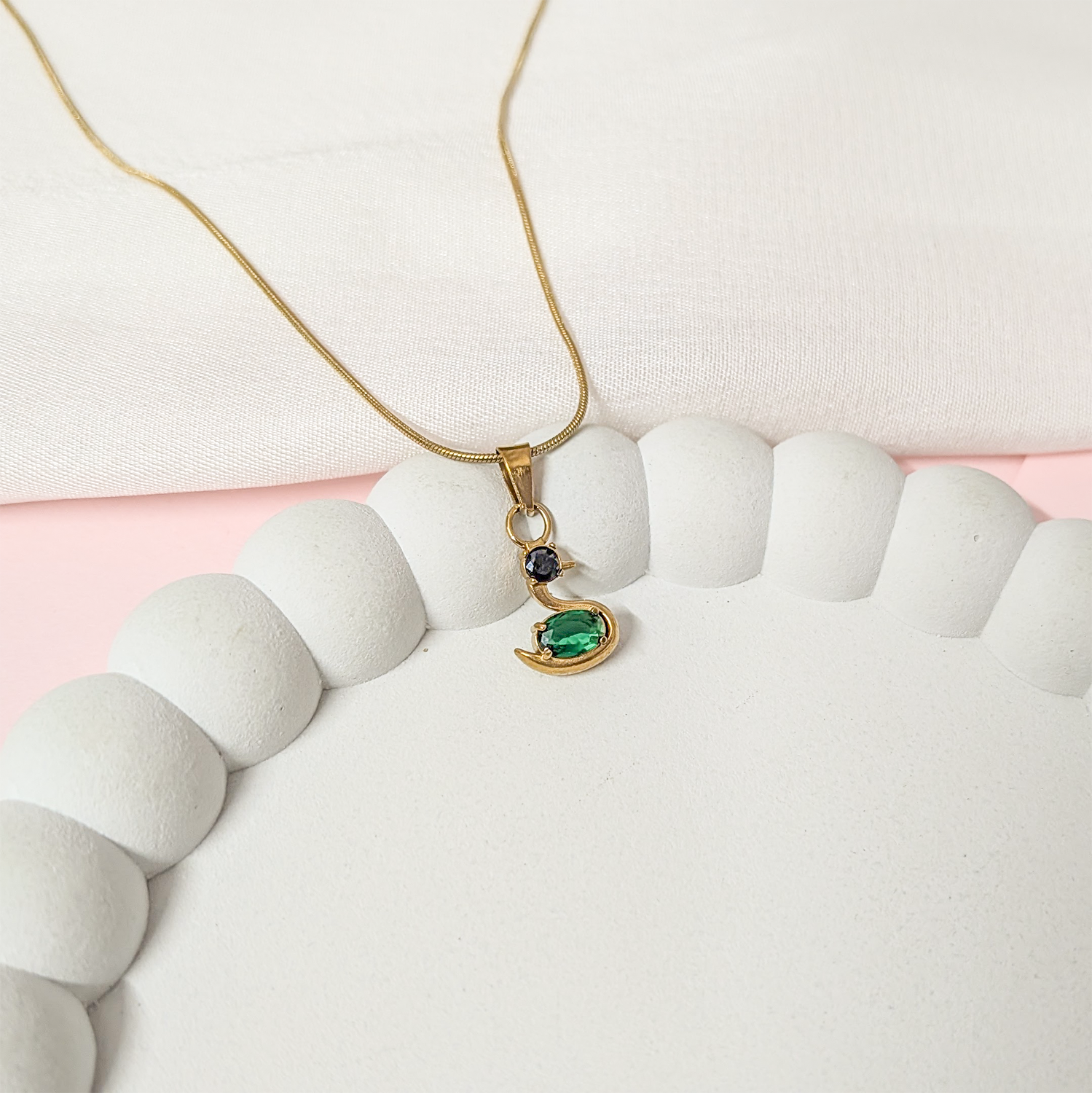 CZ Stone Swan Shaped Design Pendant for Girls & Women's