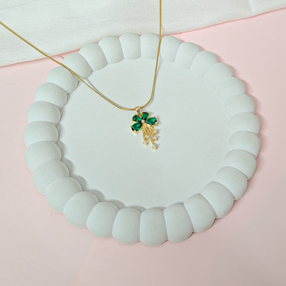Delicate Crystal Flower Design Accented Pendant for Girls & Women's