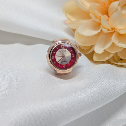 Rose Gold Stretchy Finger Ring Watch for Men & Women