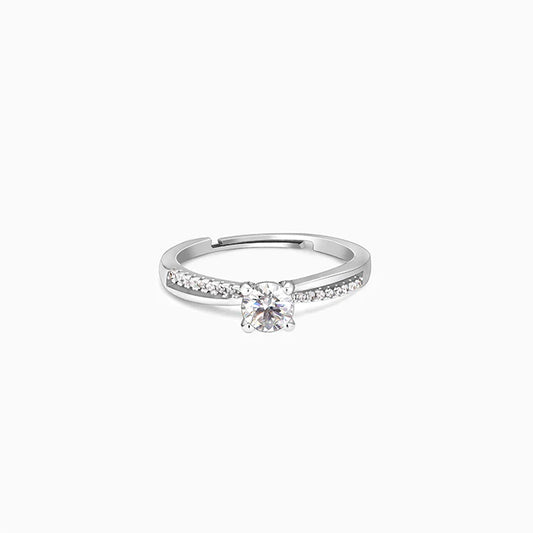 Elegant Sparkle Solitaire CZ Ring