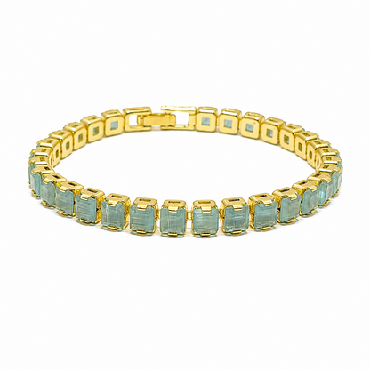 CZ Stone Princess Tennis Bracelet With Hinged Clasp For Girls & Women's