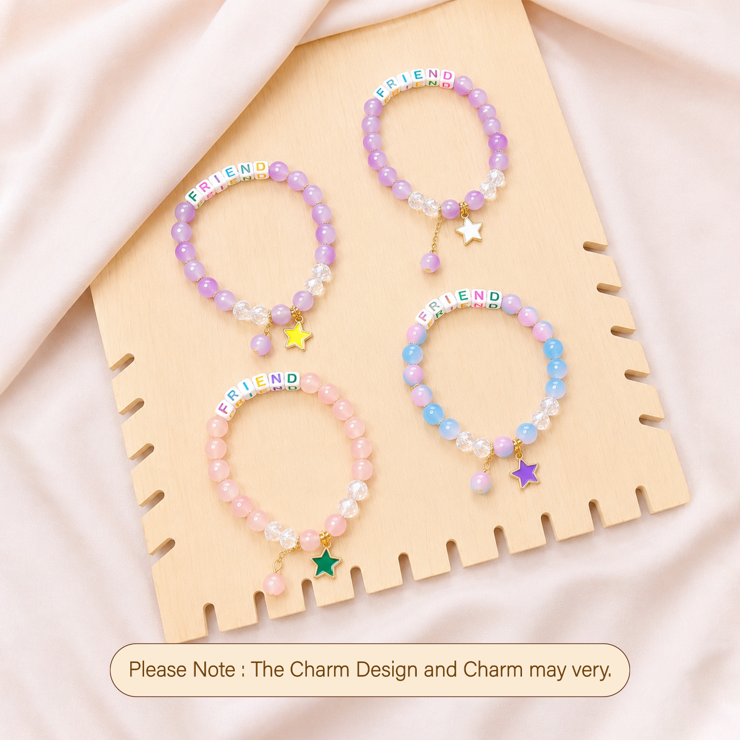 Colorful Star Charm Friendship Day Bracelets for Kids, Boys & Girls