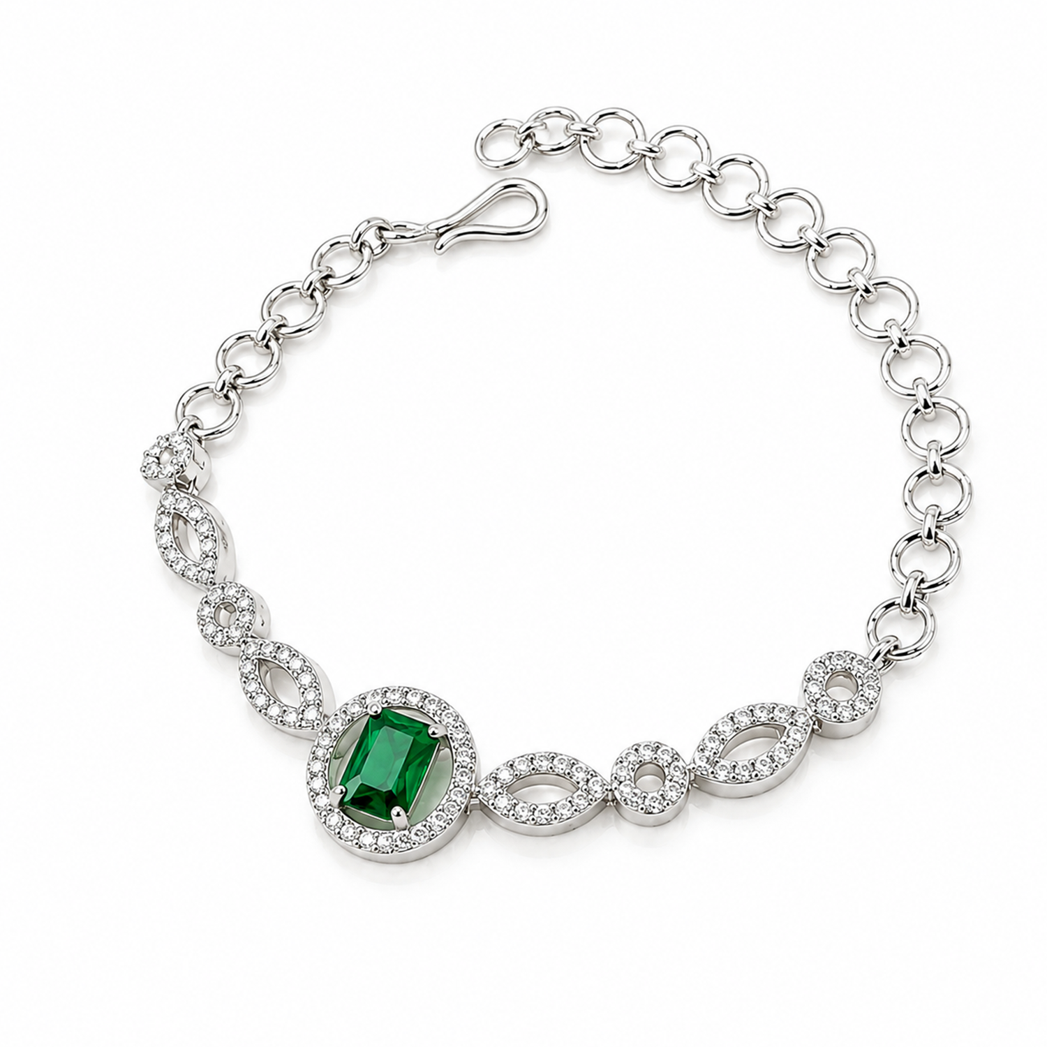 Shimmering Petals Austrian Stones Design Bracelet for Girls & Women's
