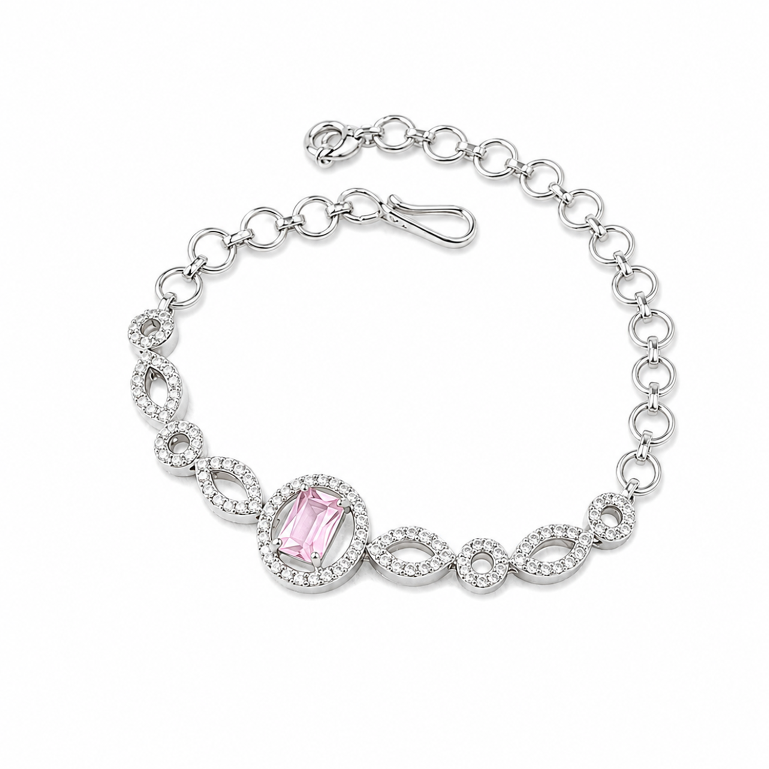 Shimmering Petals Austrian Stones Design Bracelet for Girls & Women's