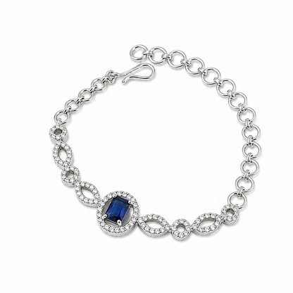 Shimmering Petals Austrian Stones Design Bracelet for Girls & Women's