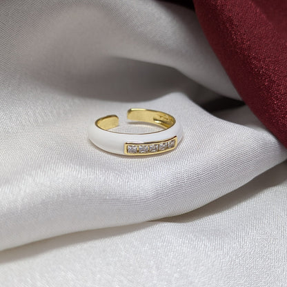 AD Stone Stainless Steel Ring Band for Men & Women