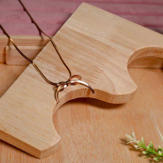 Rose Gold Bow Snake Chain (Anti-Tarnish)