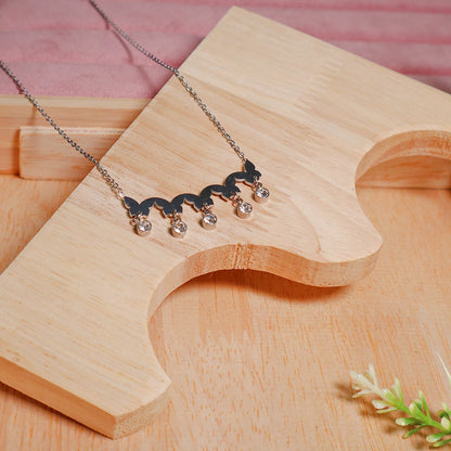 Silver Twilight Butterflies Pendant Necklace (Anti-Tarnish)
