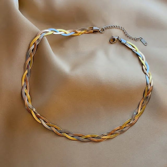 18K Gold Plated Sunlit Braided Chain (Anti Tarnish)