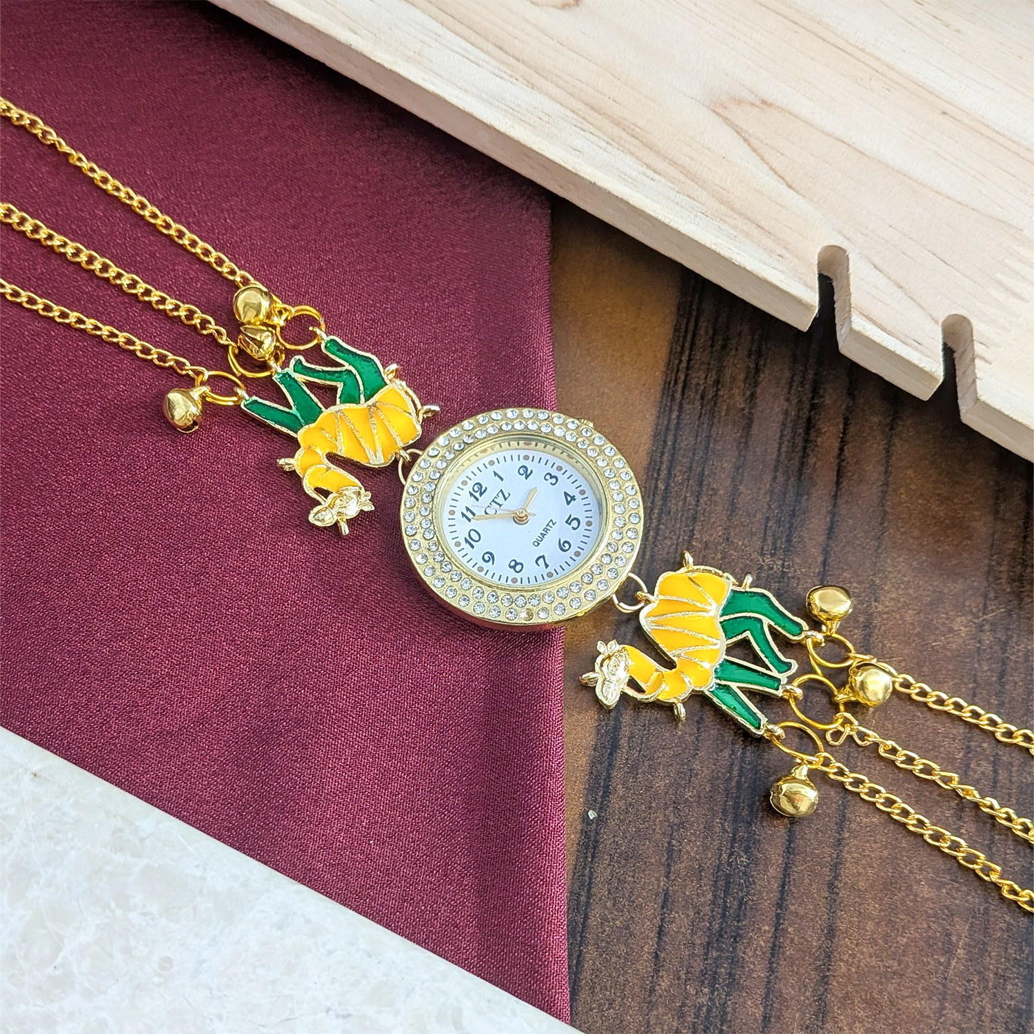 Camel Design Enamel Floral Kashimiri Watch for Women & Girls