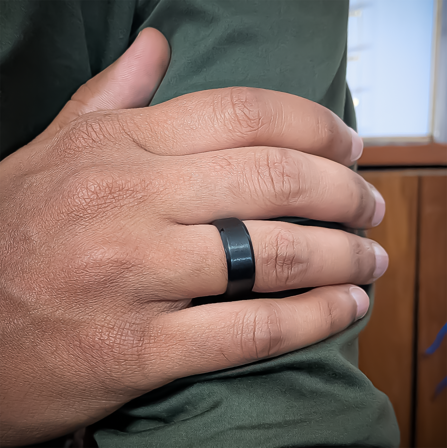 Simple Stainless Steel Band Ring for Men & Women's