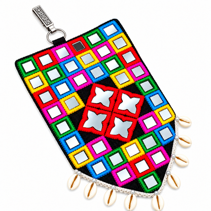 Handcrafted Kutchi Mirror Work Mobile Pouch