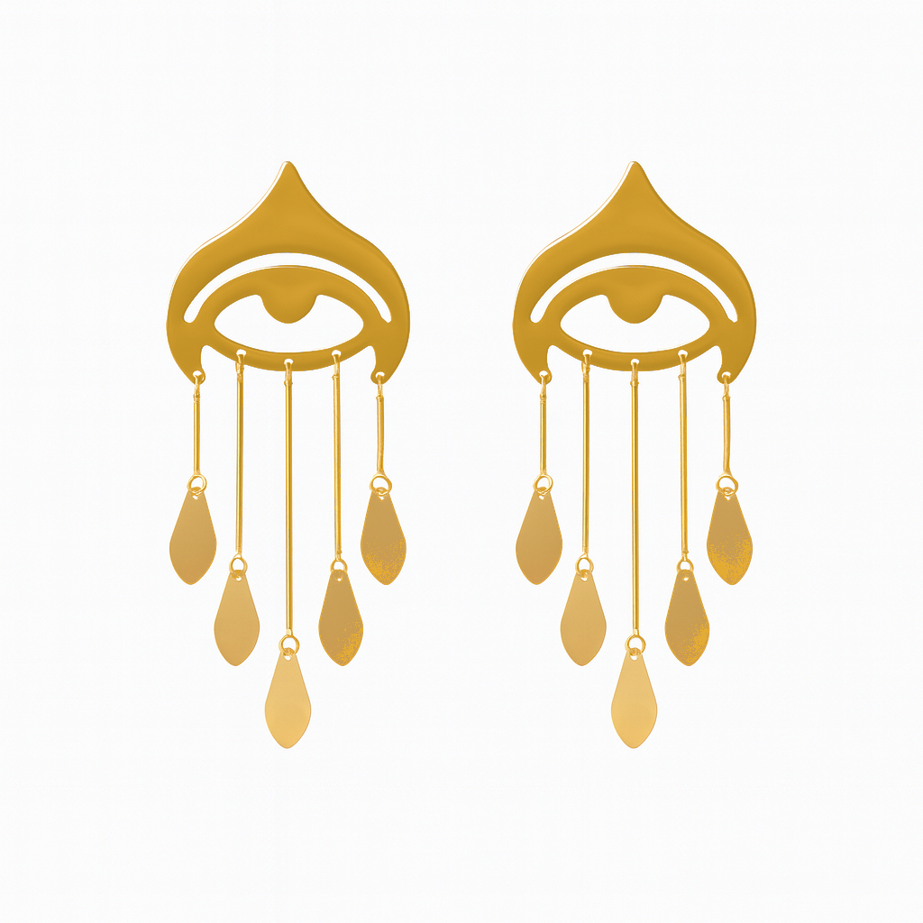 18K Gold Plated Layered Teardrop Earrings (Anti-Tarnish)