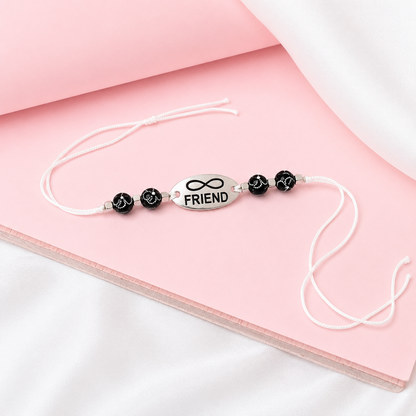 Infinity Charm With Round Floral Beaded Friendship Day Bracelets for Kids, Boys & Girls