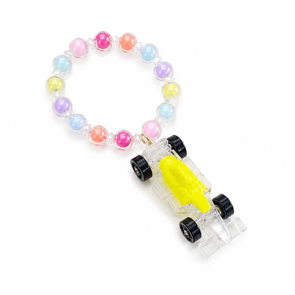 Cute Racing Car Charm Beaded Bracelet for Girls