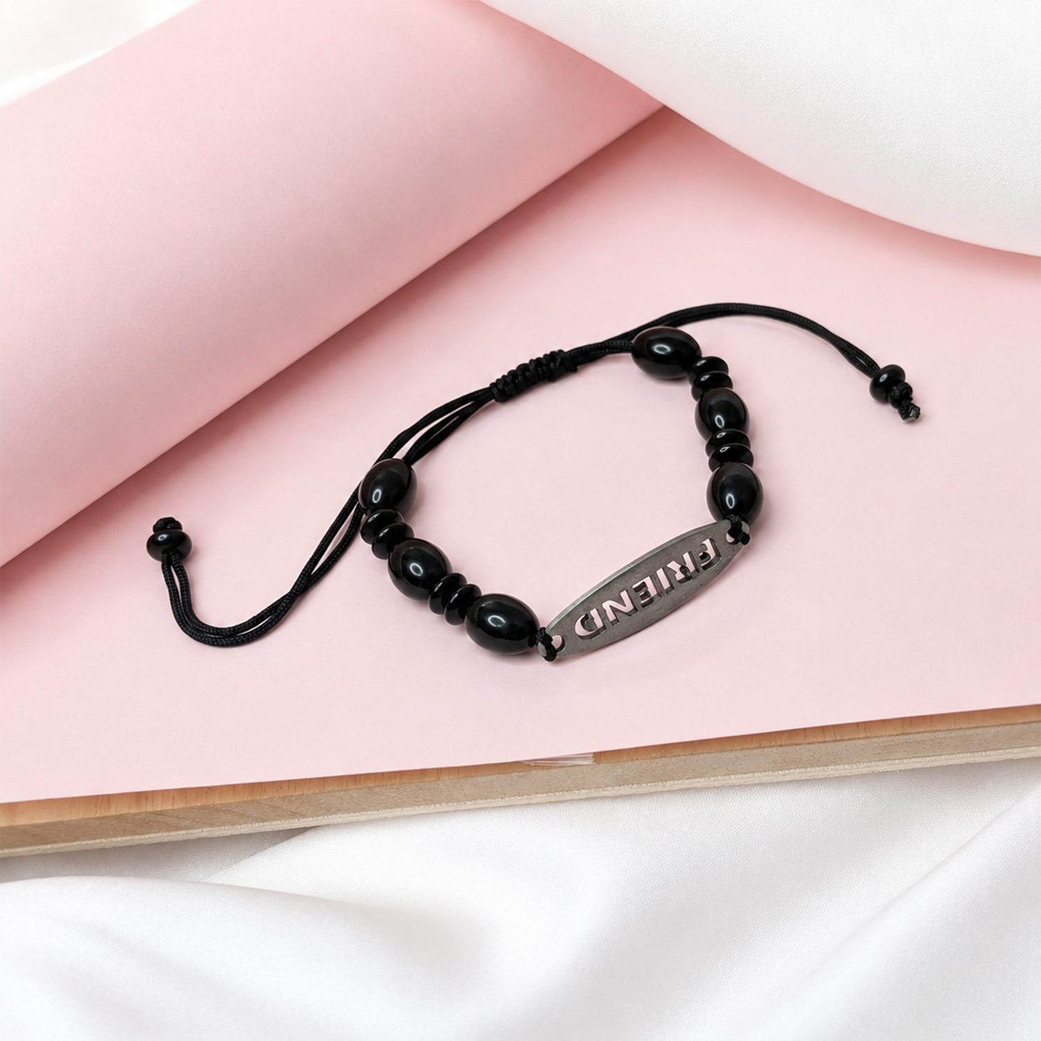 Friend Metal Charm Round Bead Bracelet Friendship Day Bracelets for Kids, Boys & Girls
