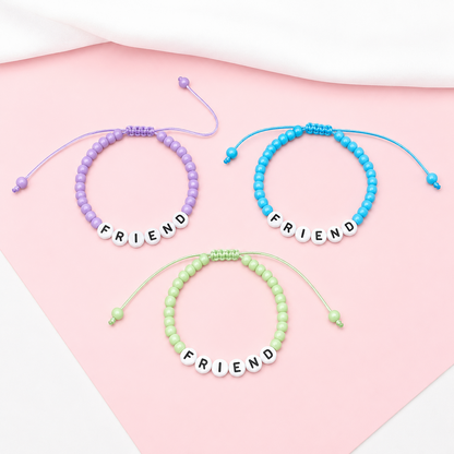 Colorful Plastic Beads Friendship Day Bracelets for Kids, Boys & Girls