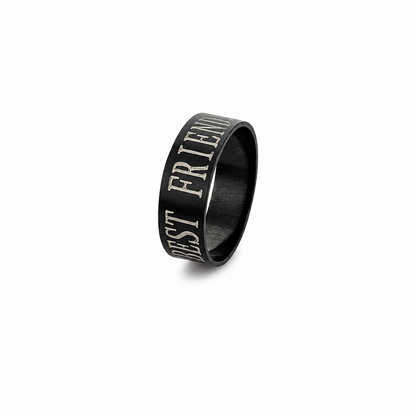 Classic Best Friend inscribed Minimal Band Ring for Men & Women