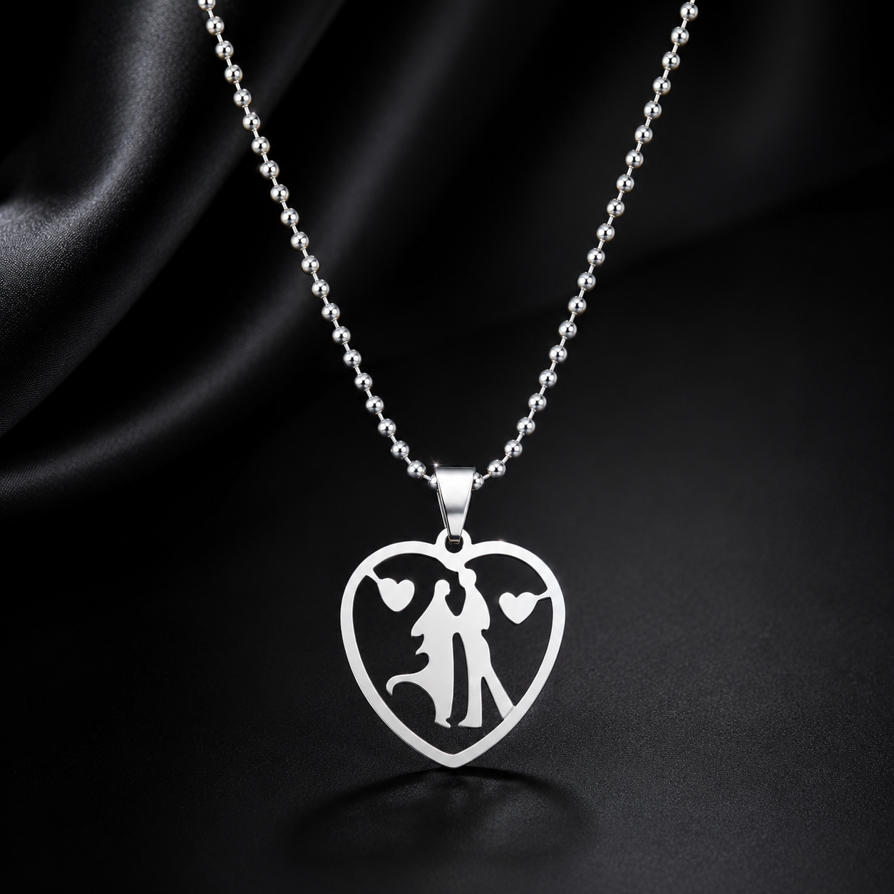 Heartshape Style Couple Pendant for Him and Her