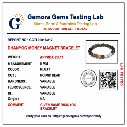 Dhanyog Crystal Beaded Bracelet for Men & Women