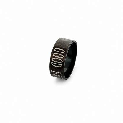 Classic Good Friend inscribed Minimal Band Ring for Men & Women