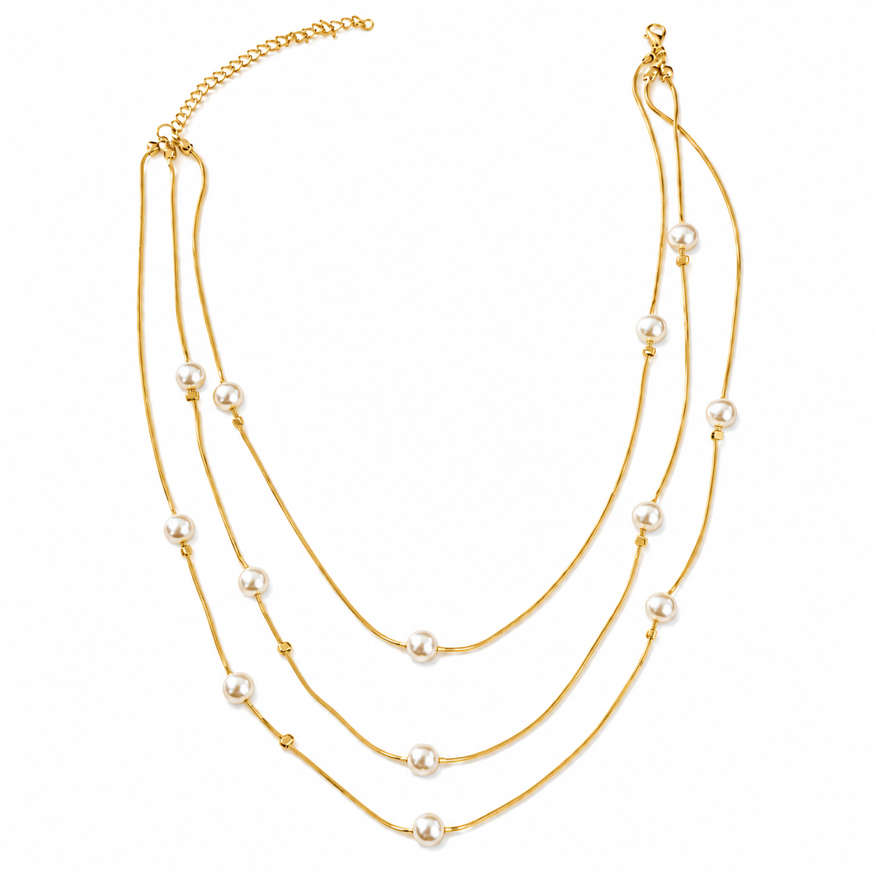 Three Layered Design Beaded Pearls Pendant for Girls & Women's