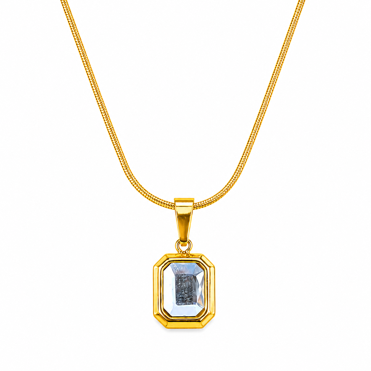 18K Gold Plated Classic Zircon Pendant Necklace (Anti Tarnish)
