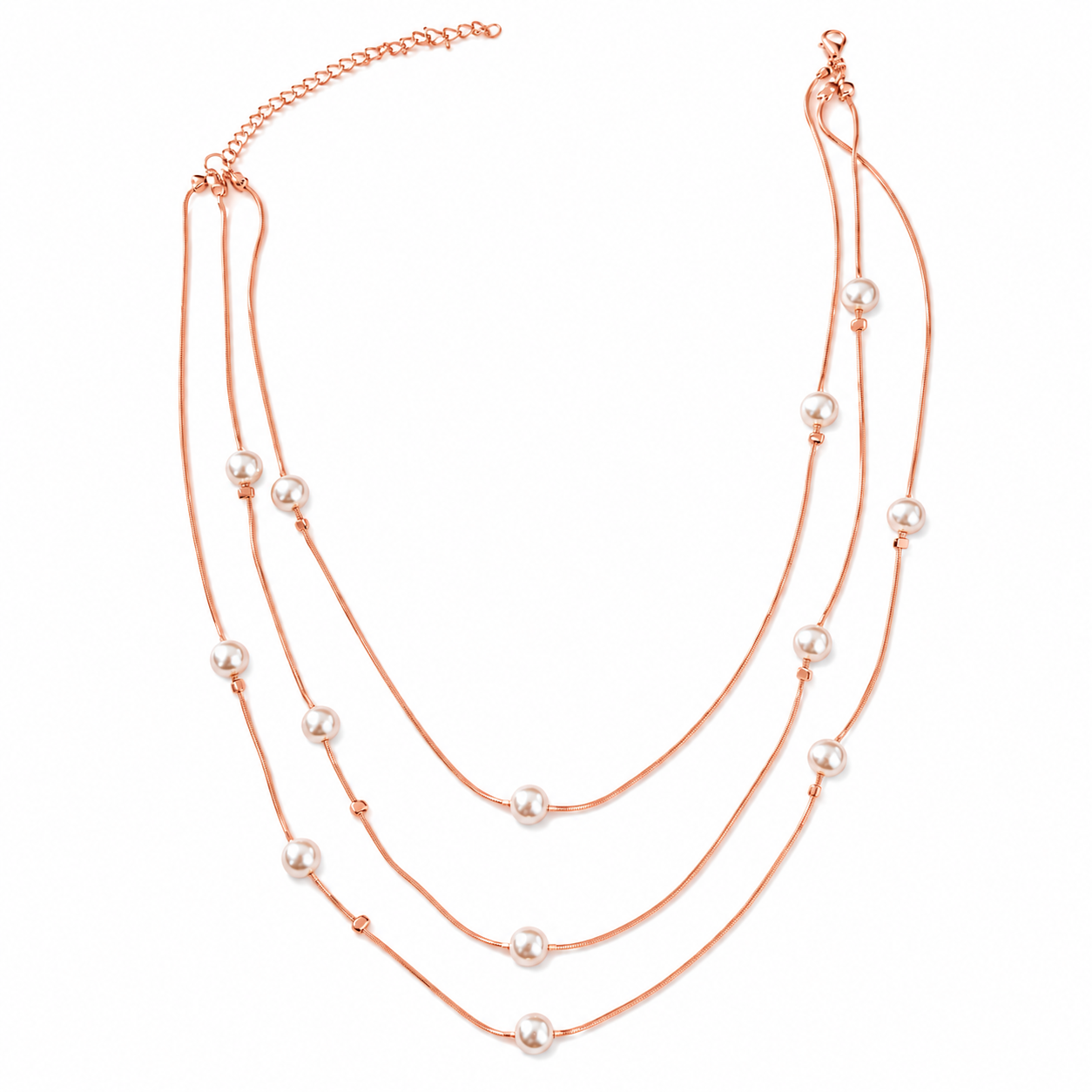 Three Layered Design Beaded Pearls Pendant for Girls & Women's