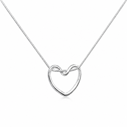 18K Gold Plated Twisted Heart Pendant Necklace (Anti Tarnish)