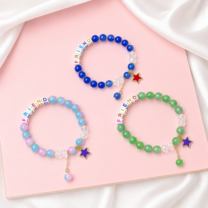Colorful Star Charm Friendship Day Bracelets for Kids, Boys & Girls