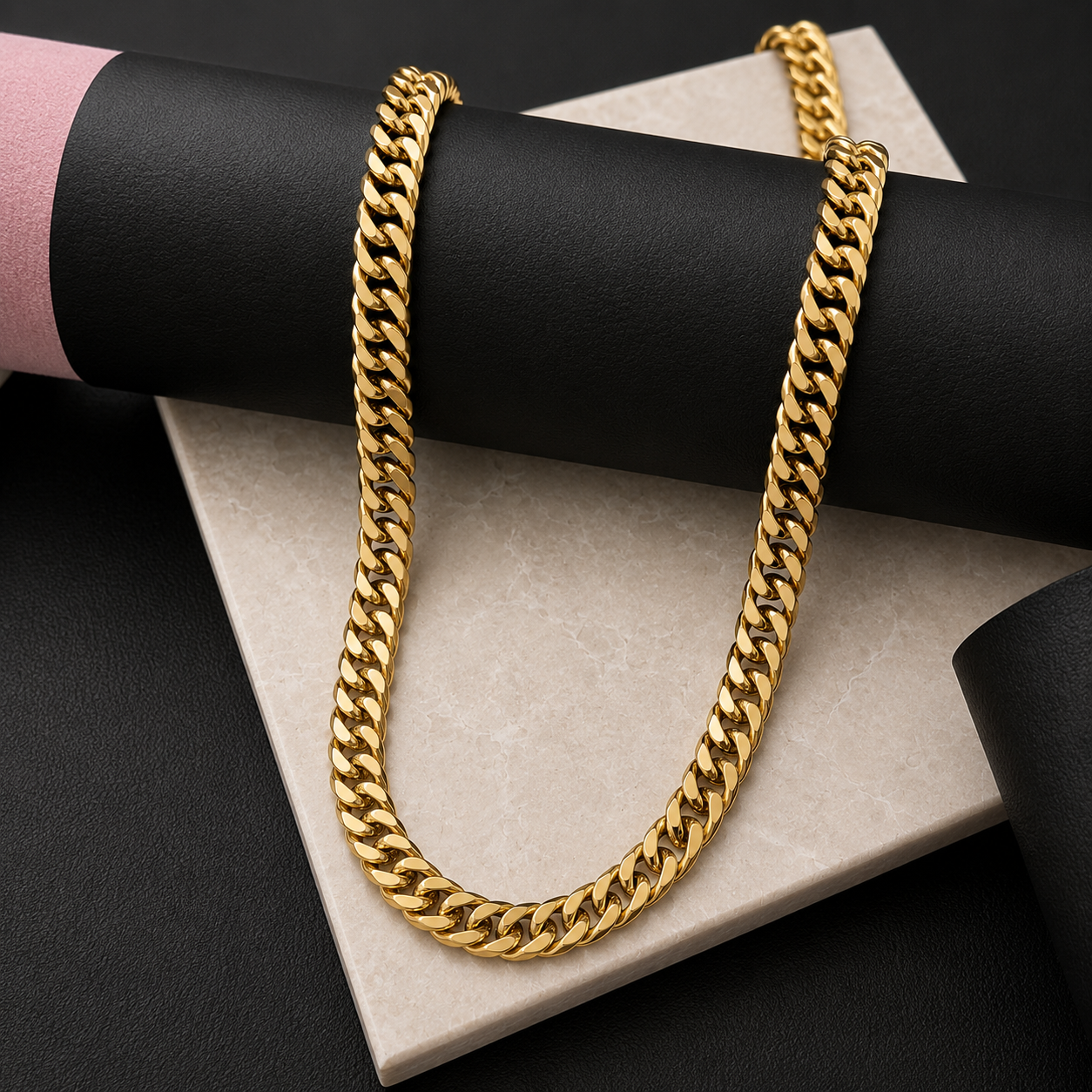 Trendy Ellipse Clasp Stainless Steel Chain For Men & Women