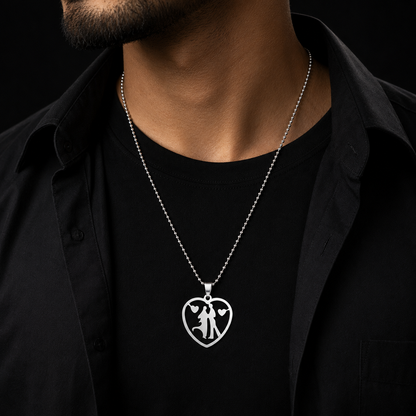 Heartshape Style Couple Pendant for Him and Her