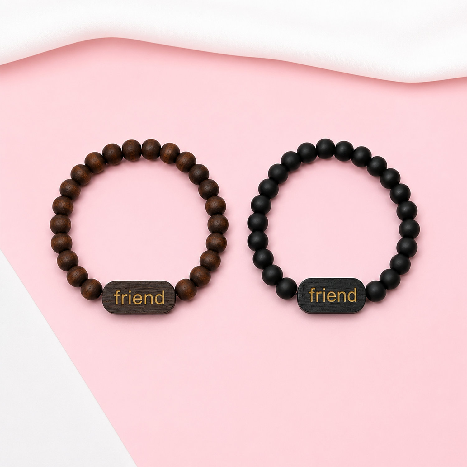 Round Natural Beaded Friendship Day Bracelets for Kids, Boys & Girls