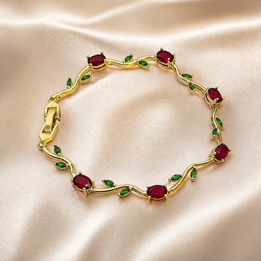 AD Stone Tulip Bracelet for Women & Girls