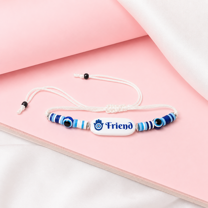 Blue Striped Accents Friend Bracelet Friendship Day Bracelets for Kids, Boys & Girls