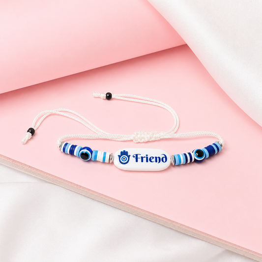 Blue Striped Accents Friend Bracelet Friendship Day Bracelets for Kids, Boys & Girls
