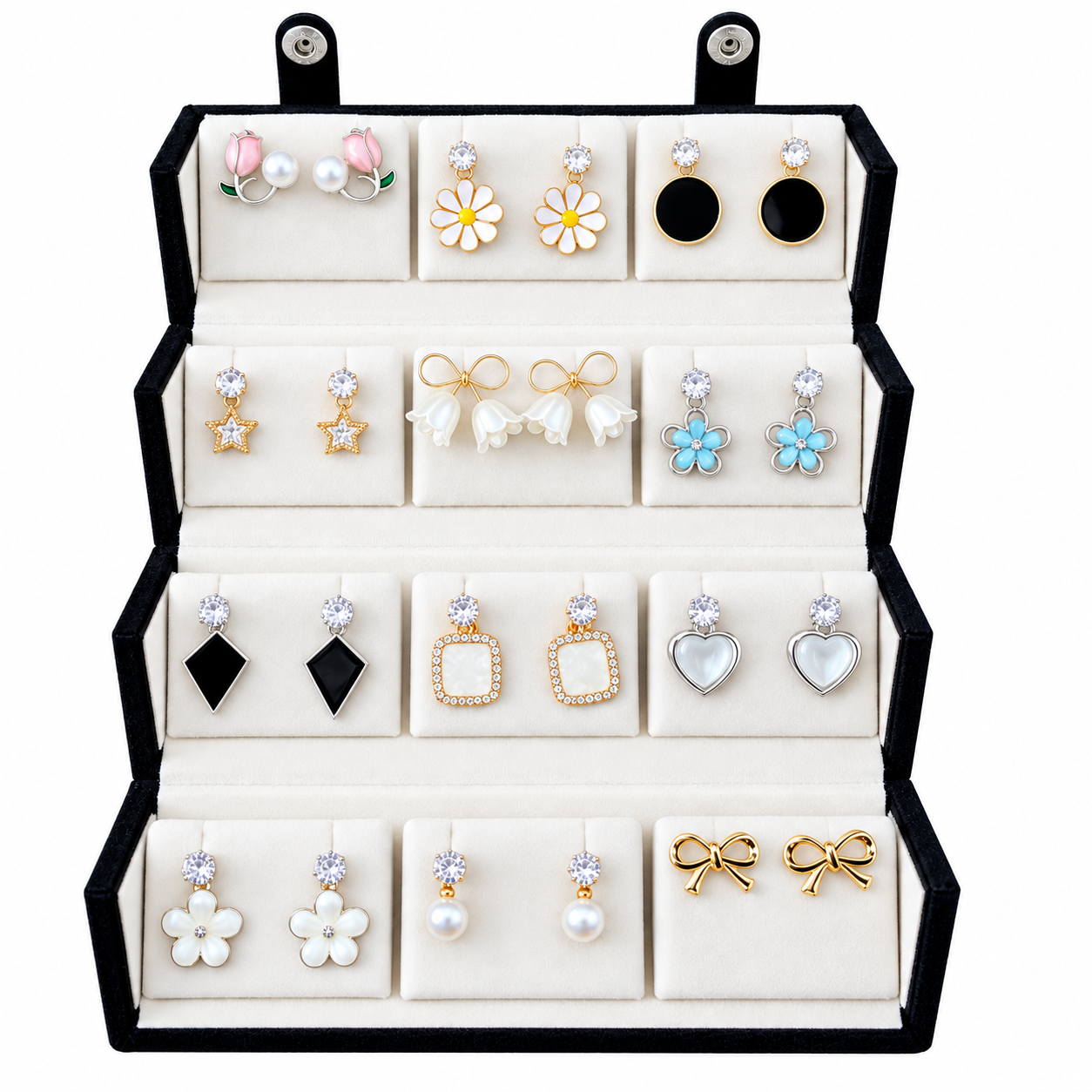Aurie 12 Pairs Cute Earrings Set for Girls & Women