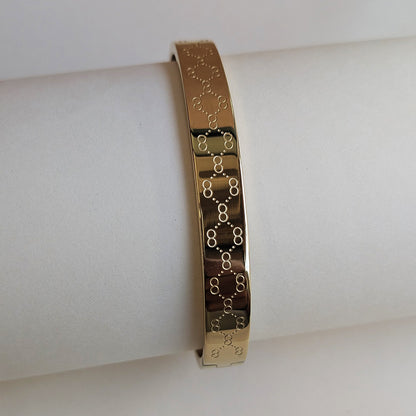 Intricately Engraved Geometric Design Stainless Steel Bracelet For Men & Women