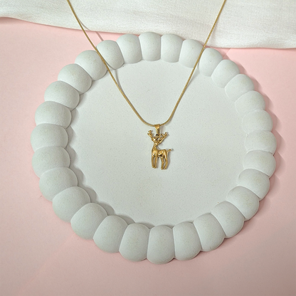 Minimalist Deer Winter ARC Pendant for Girls & Women's
