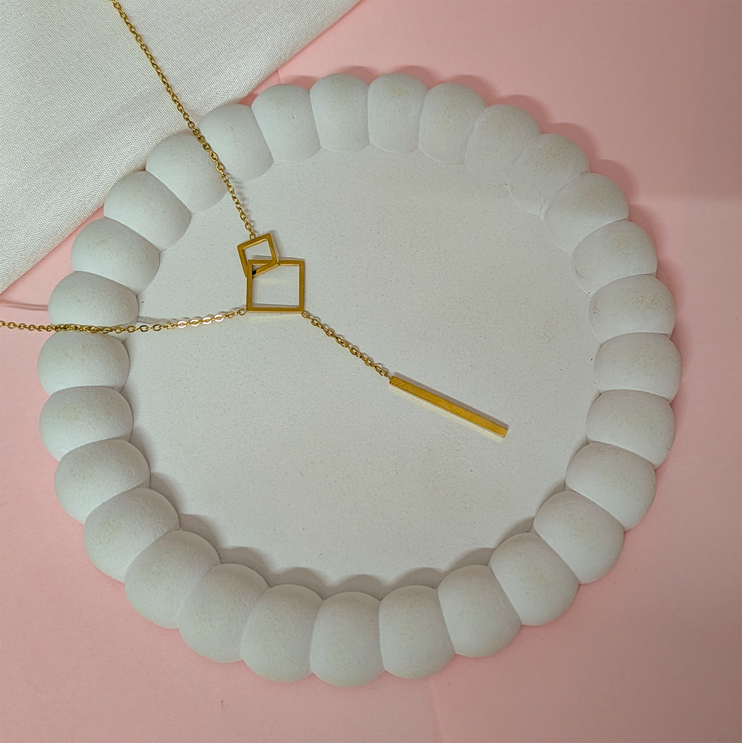 Y-shaped Sleek Vertical Drop Bar Pendant for Girls & Women's