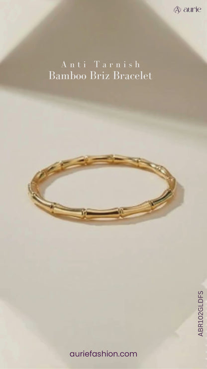 18K Gold Plated Bamboo Briz Bracelet (Anti Tarnish)
