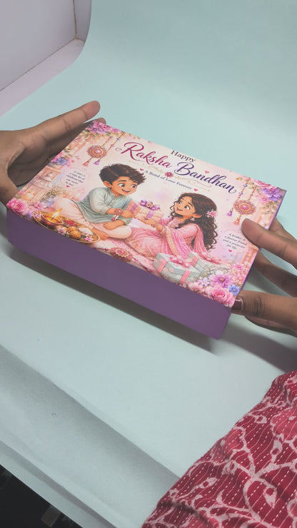Rakhi with Stylish Pendant Necklace & 2 Trendy Bracelets Gift Box