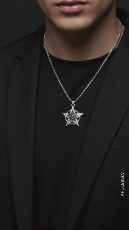 Warrior Star Compass Pendant For Men